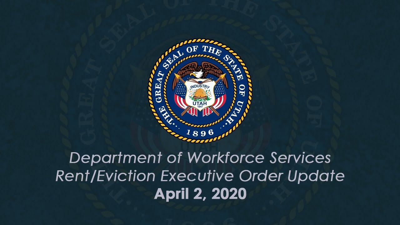 Press Conference Utah Department of Workforce Services Rent Deferral
