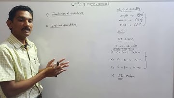 Units and measurements - fundamental and derived quantities