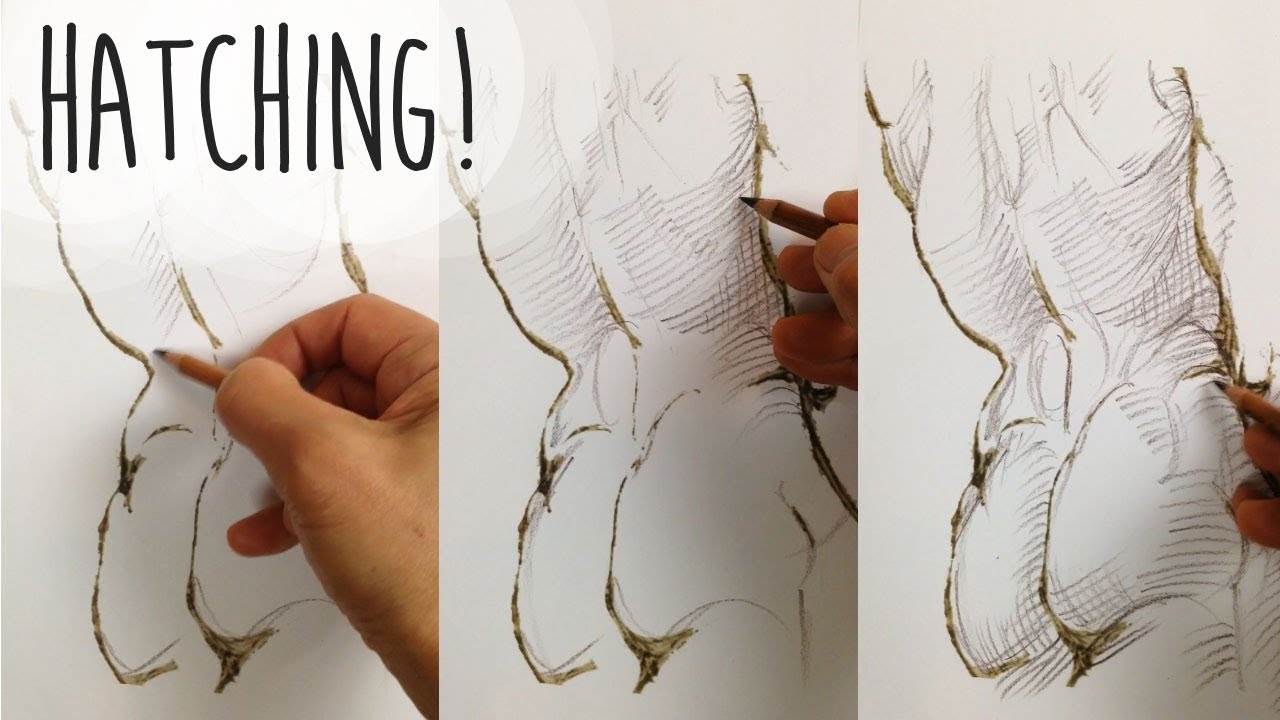 HATCHING TUTORIAL - How to use parallel, contour and cross hatching for