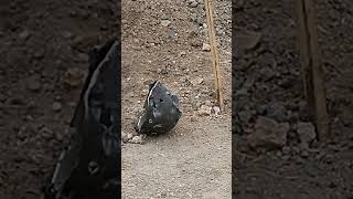 Slow-motion Steel Helmet Test