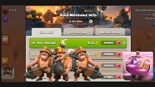 44K+ Clan Capital Loot💰 using Super Miner & Endless Haste Spell #clashofclans #coc #clash #supercell