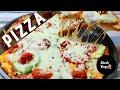 Homemade Pizza recipe|chicken tikka pizza recipe|pizza recipe with dough,sauce and toppings..