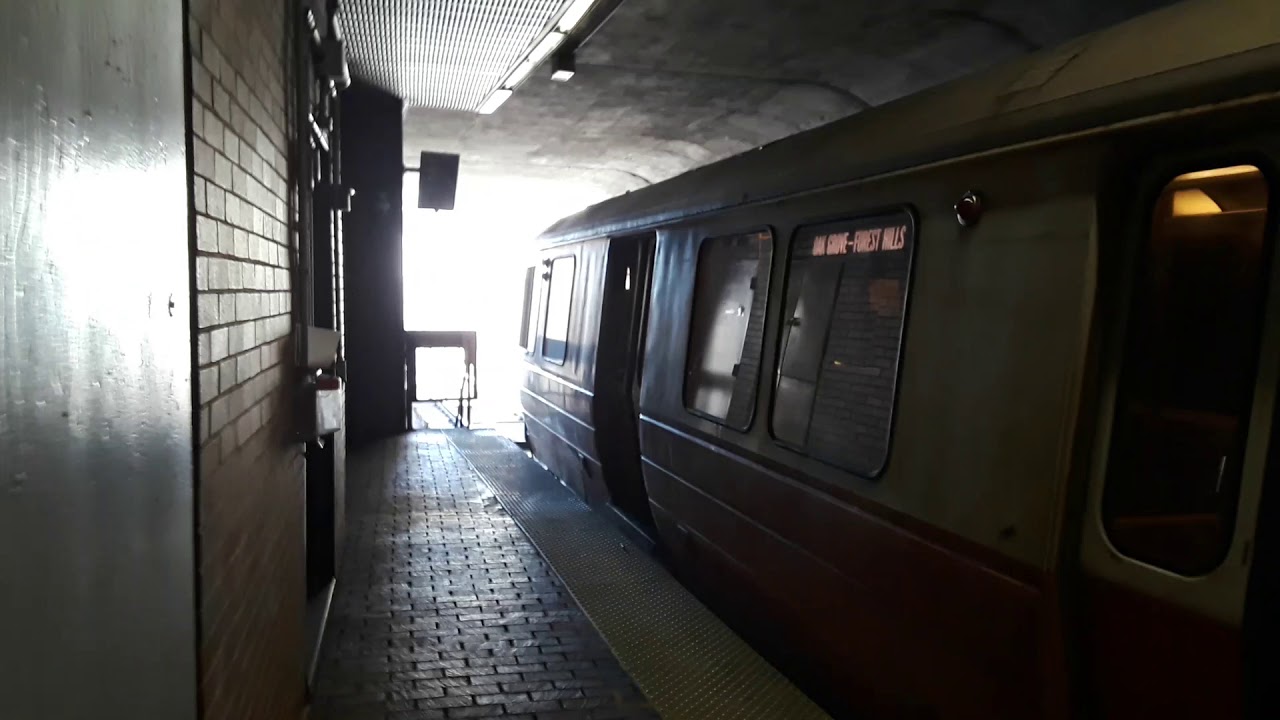 Boston MBTA Orange Line train departing Stony Brook Station ( Dec 23