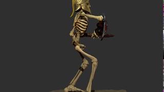 Turntable for Skeleton Warrior Sculpt.(Zbrush) old project