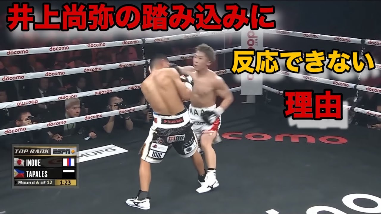 なぜ井上尚弥の踏み込みはバックステップで外せないのか？世界一細かい技術解説⑥【井上尚弥vsタパレス】