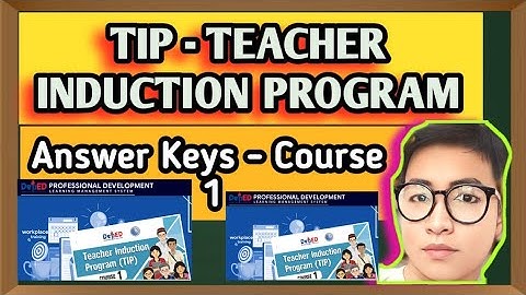Teacher Induction Program - TIP Answer Key