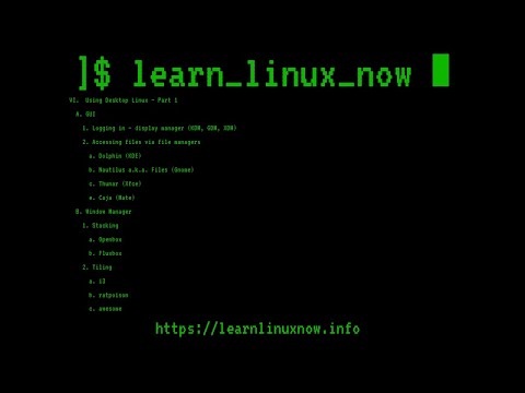 Learn Linux Now - Session 6 Part 1 - Using Desktop Linux