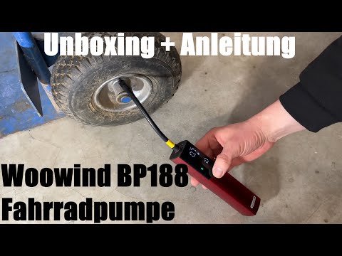 Woowind BP188 Fahrradpumpe Elektrisch bis 10Bar Akku Luftpumpe für