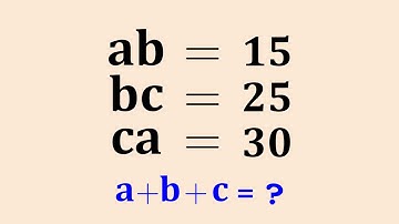Nice Math Olympiad Question | Solve for a+b+c=?