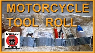 motorcycle tool kit roll and emergency parts with travel prepardness first aid kit