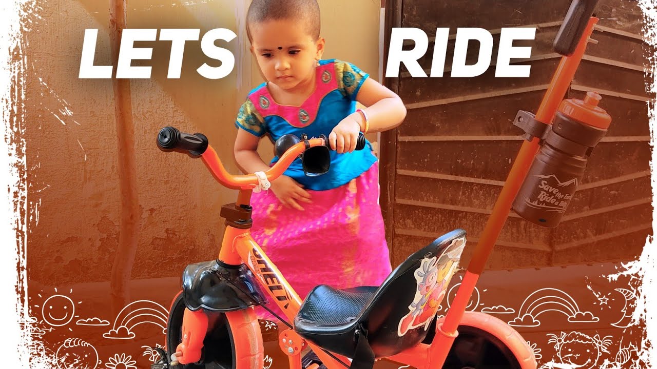 Priyanshi Learning and playing tricycle Baby Riding Tricycle