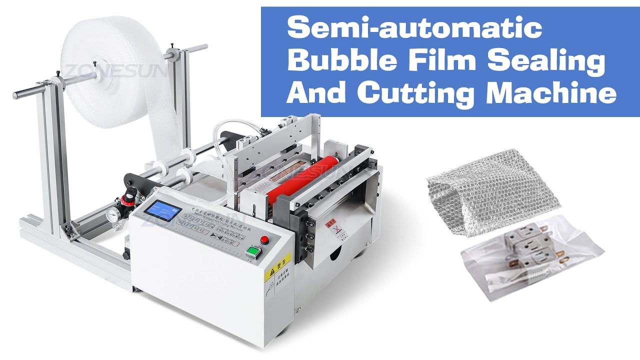 Zone Machine Films ZONESUN ZS-DBC300 Desktop Semi Automatic Bubble Film Sealing And ...
