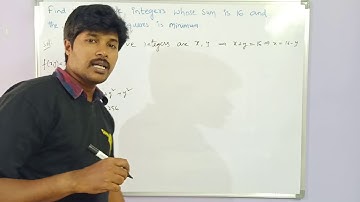 FIND THE NUMBERS WHOSE SUM IS 16 AND SUM OF SQUARES IS MINIMUM MAXIMA APPLICATIONS OF TRIGONOMETRY