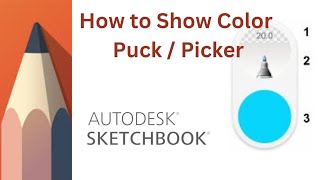 How to Show Color Puck in Autodesk Sketchbook | lets bring back the Double Puck / ipad drawing screenshot 4