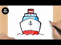 #985 How to Draw a Ship - Easy Drawing Tutorial