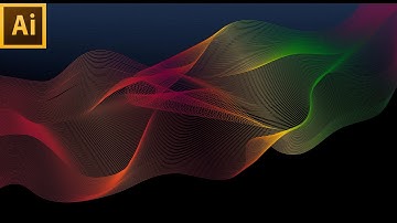 Create colorful blending lines pattern in Adobe Illustrator | Using Blend Tool
