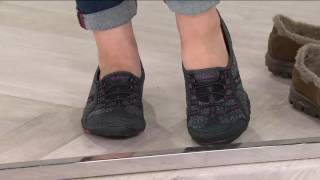 skechers knit slip ons