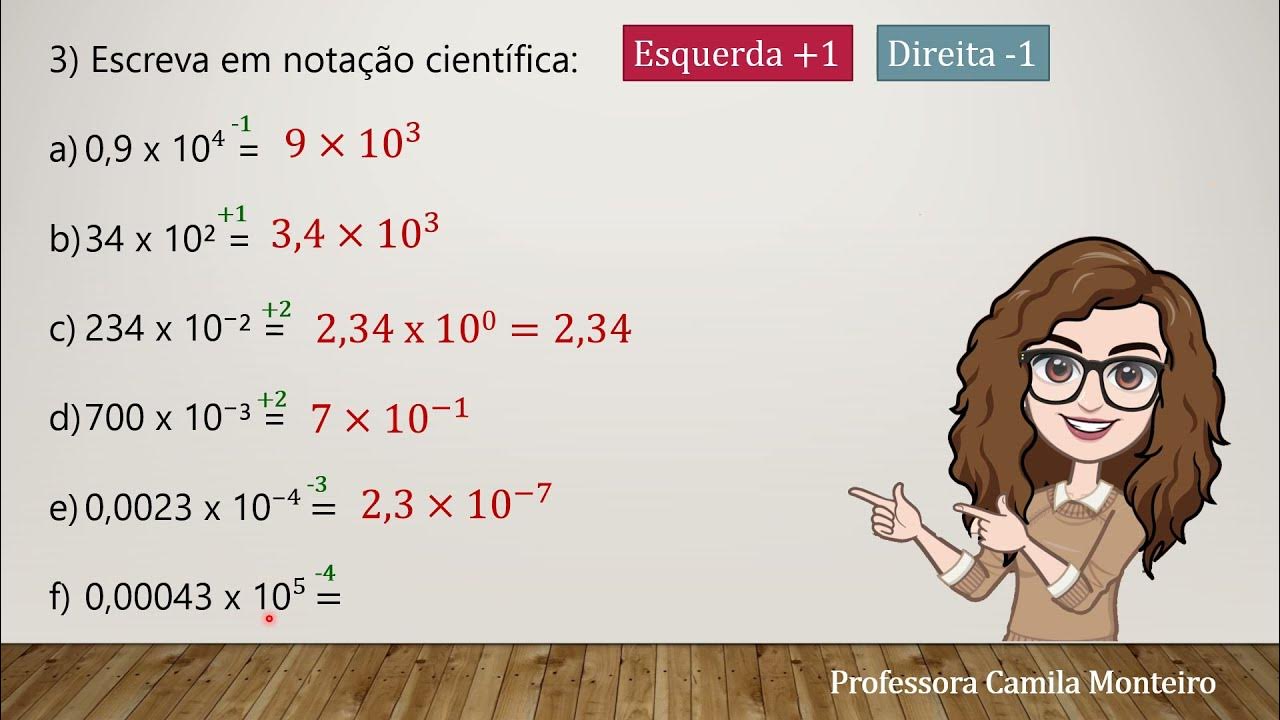 Aula 11 Notação Científica Exercícios Resolvidos 9°Ano 