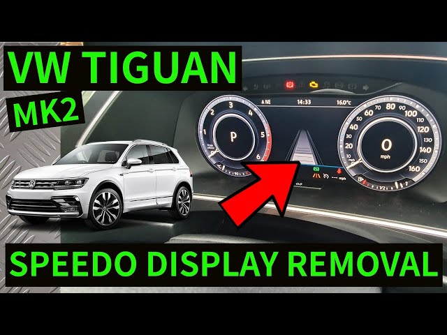 VW TIGUAN MK2 - How To Remove Digital Cockpit Speedo Clocks Display Screen  Removal Replacement 