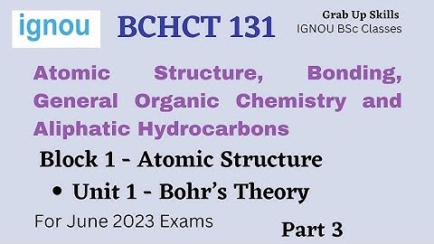 IGNOU BCHCT 131 | Chemistry bchct131 lectures