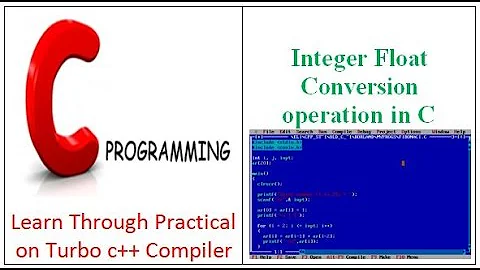 Integer Float Conversion operation in C