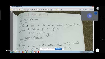 Tau and Sigma function_Definition