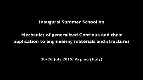 Dr Arthur Lebe: "The bending gradient theory for laminates" Lecture 1