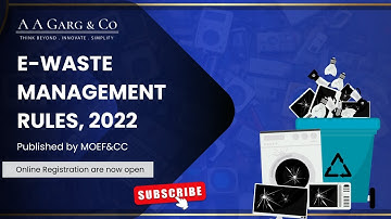 E-Waste Management Rules, 2022 | EPR | Online Registration Process