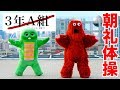 【3年A組ダンス】フジテレビで朝礼体操フルで踊ってみたよ！【ガチャピンとムック】