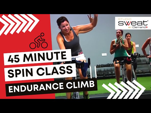 45 Minute Spin® Class: FAT BURNING Indoor Cycling CLIMB Workout | Get Fit Fast class=