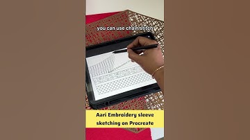 Aari embroidery sleeve patterns using procreate brushes | Blouse Designs for Aari work| #aariwork