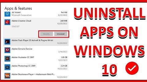 How to Uninstall Programs in Windows 10 | Uninstall Software on Windows 10 (2023)