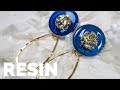 【UVレジン】装飾たっぷり大人ピアス/Elegant resin earrings