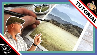 How to Paint MOUNTAINS using Watercolor (EASY & QUICK)