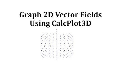 Campos vectoriales de gráficos 2D usando CalcPlot3D