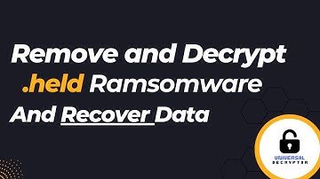 How to Remove HELD Ransomware and Recover Files (SOLVED) | .held Virus Decryptor
