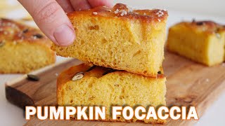 SOFT AND CRISPY PUMPKIN FOCACCIA ( Plus An Amazing Sandwich Idea)