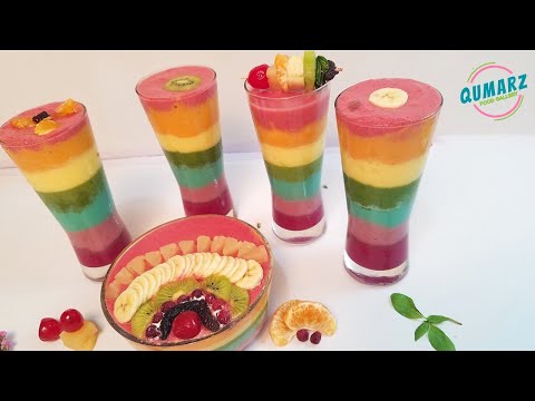 how-to-make-a-rainbow-smoothie!-smoothie-recipe