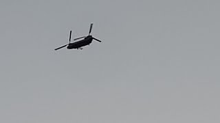 Boeing / Vertol CH-47 Chinook - Tandem Rotor Helicopter spotted over Lake Massabesic in Auburn, NH