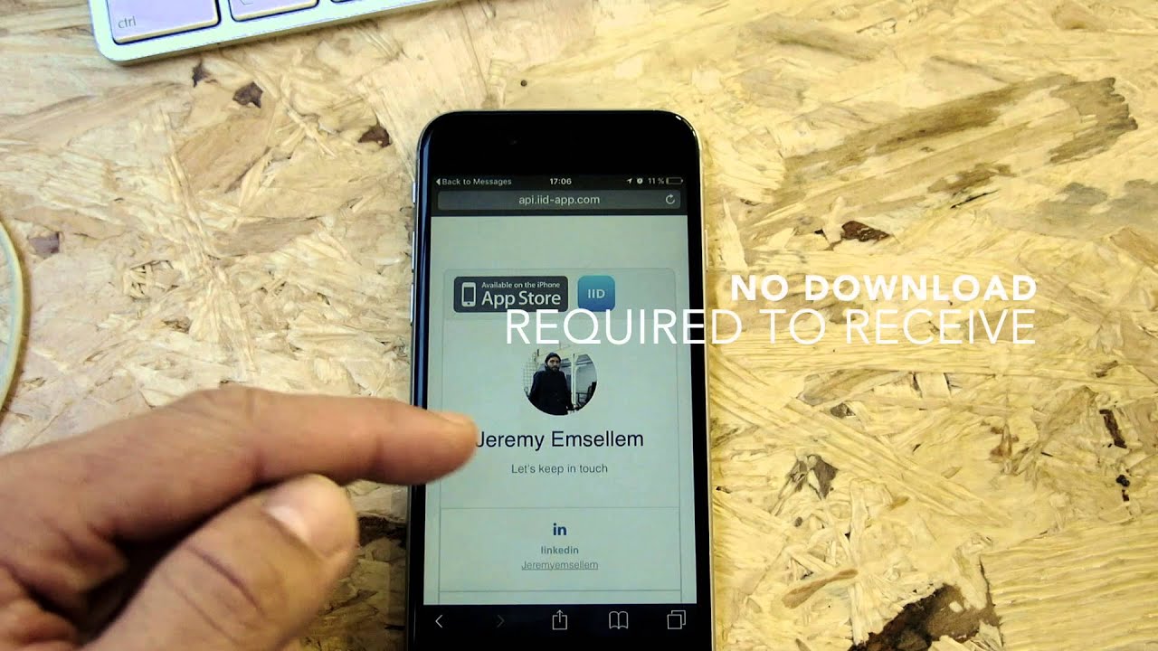 iid how does it work the digital business card app youtube