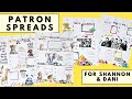 PLAN WITH ME | PATRON SPREADS FOR SHANNON & DANI | THE HAPPY PLANNER