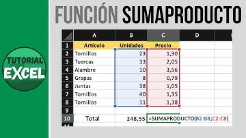 Cómo utilizar la función SUMAPRODUCTO  ➕✖️