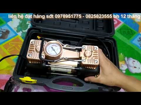 máy bơm lốp ô tô loại 2 xy lanh cực khỏe