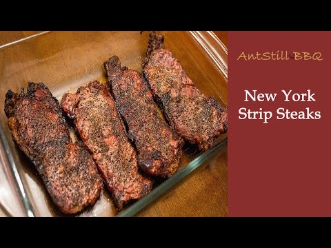 Grilling New York Strip Steaks over Charcoal | How to Grill New York Strip Steaks | AntStill BBQ