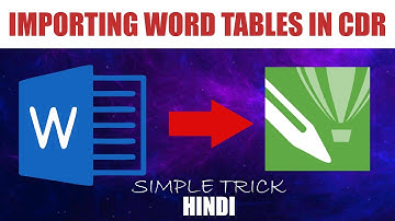 MS Word to Corel | Tables, Charts , Bar Graphs | Corel Draw Hindi