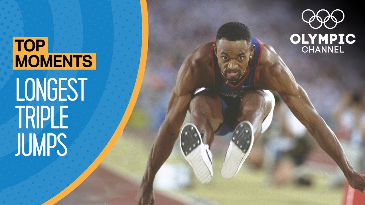 The Longest Ever Olympic Triple Jumps Top Moments Youtube