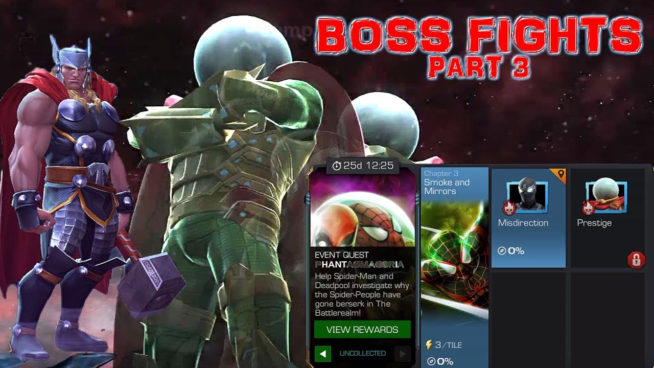 MCOC Boss Fights: Spider-Man Stealth Suit & Mysterio (Phantasmagoria Uncollected)