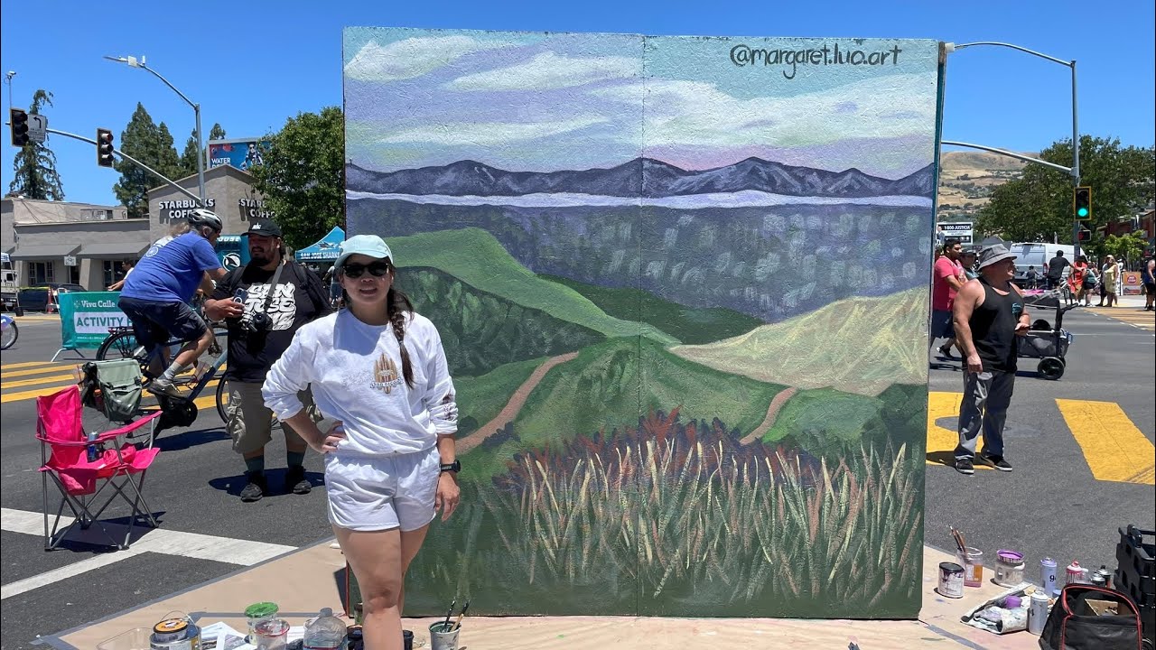 Paint a live mural with me A timelapse of my first live mural demo