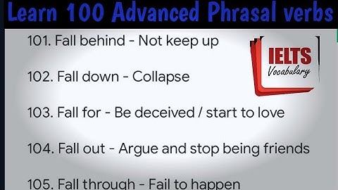 Learn 100 Most Useful Phrasal verbs|| In just 6 Minutes