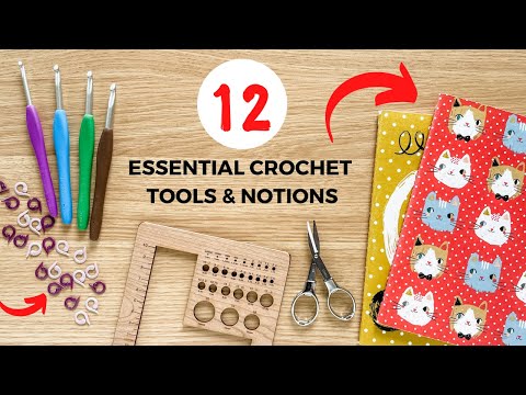HOW TO CROCHET] 12 Essential Crochet Tools & Notions  Keep these  accessories in your project bag! 